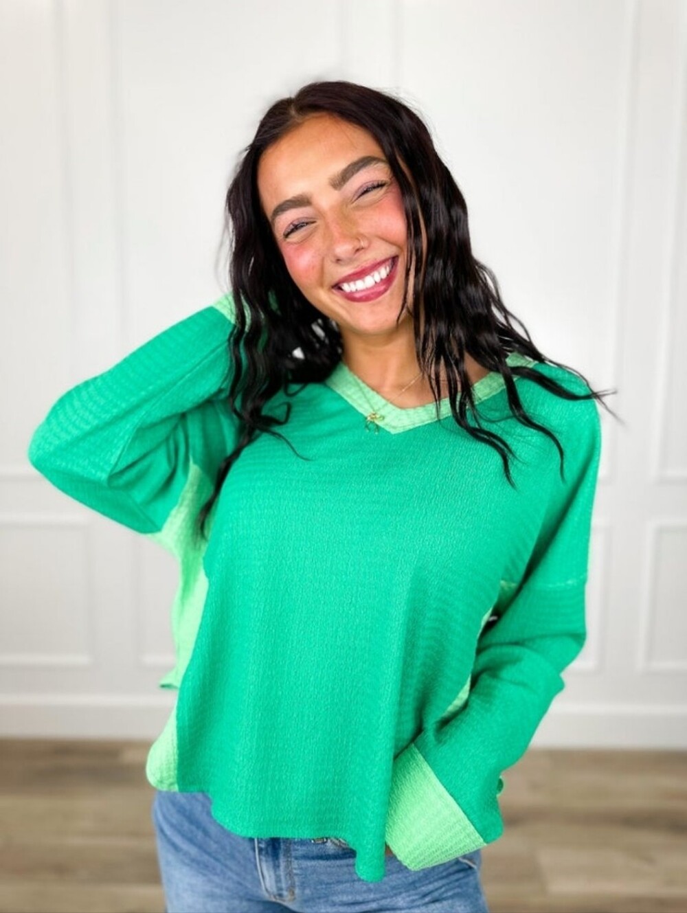 Brand New Longsleeved Colorblock Top